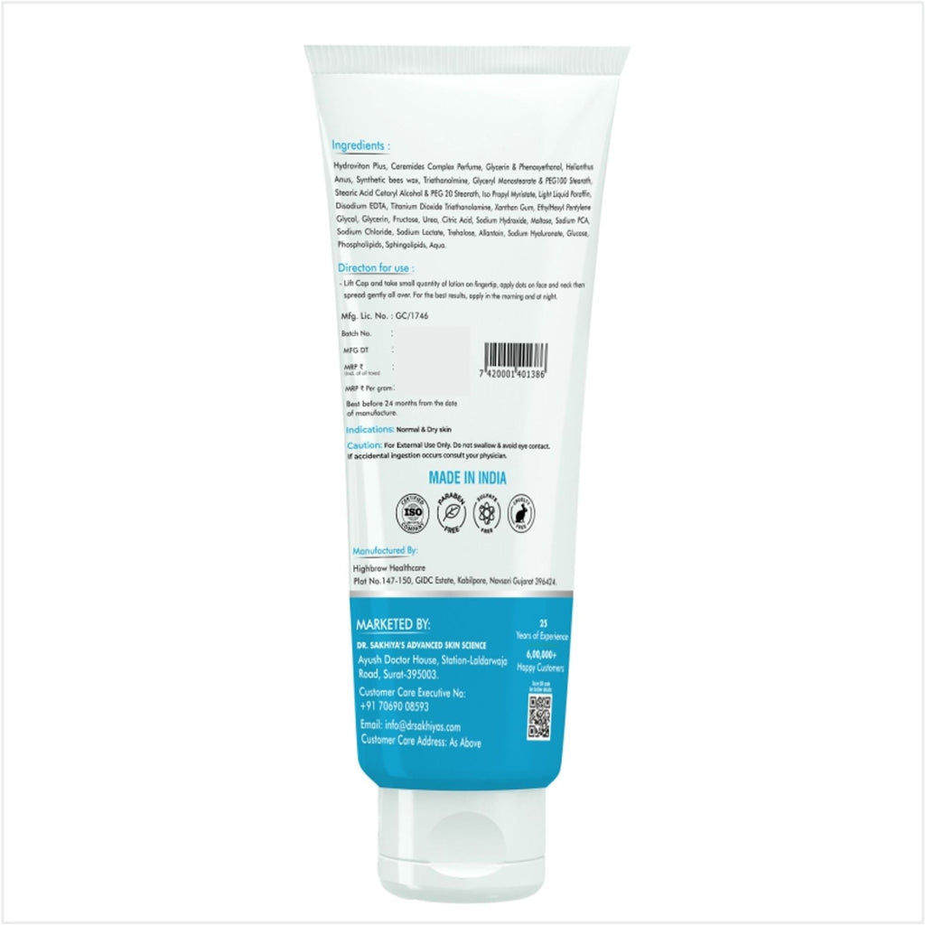 Dr.Sakhiya Ultra Hydrating Face Moisturizer Lightweight Daily Hydration for All Skin Types | Grocsy