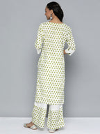 HERE&NOW Printed Regular Kurta with Palazzos | Grocsy