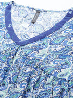 HERE&NOW Paisley Printed Empire A-Line Kurta | Grocsy