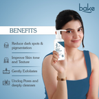 Bake 2% Tran-Zelaic Pigmentation Corrector Milky Face Wash For Pigmentation and unclogged pores | Grocsy