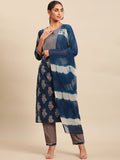 Sangria Women Ethnic Motifs Printed Gotta Patti Pure Cotton Kurta with Trousers | Grocsy