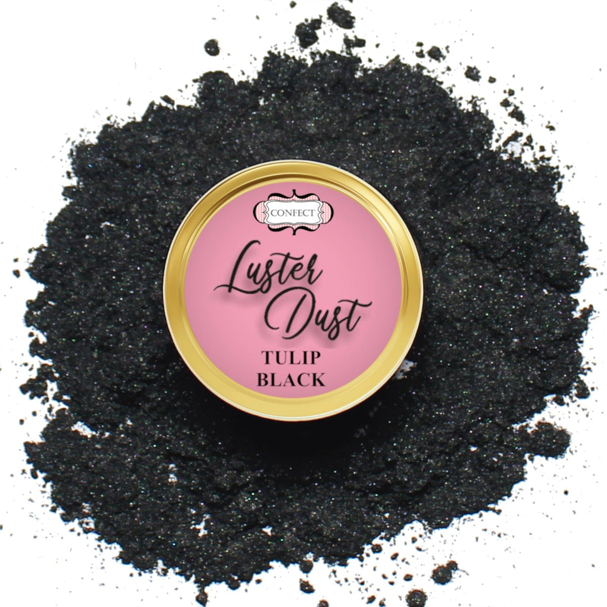Confect Edible Luster Dust – Pack of 5 | Black, White, Silver, Pink, Gold | | Grocsy