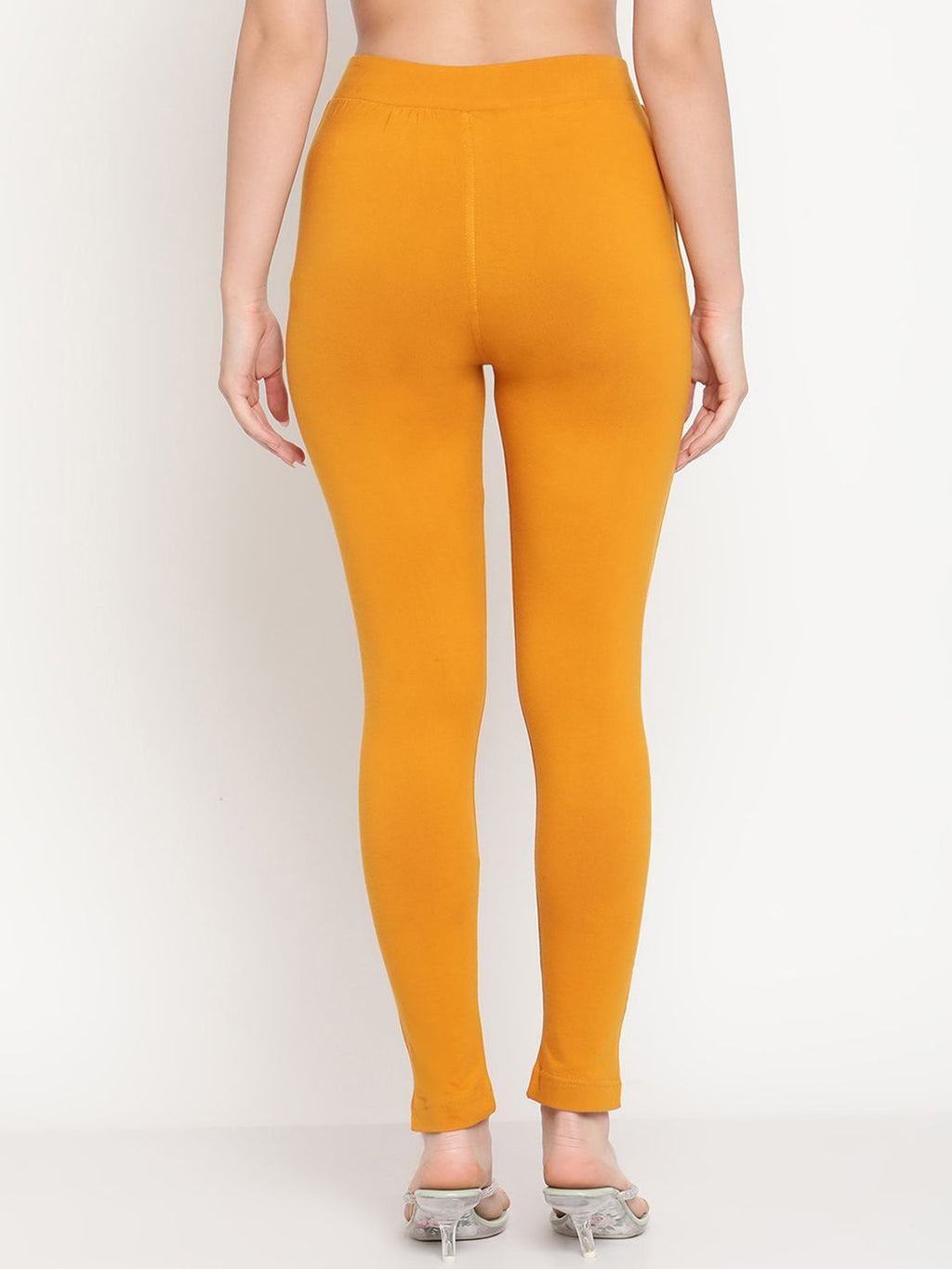 TAG 7 Pack of 2 Green & Mustard Yellow Ankle-Length Leggings | Grocsy