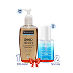 Neutrogena Deep Clean and Hyaluronic Acid Serum Combo | Grocsy