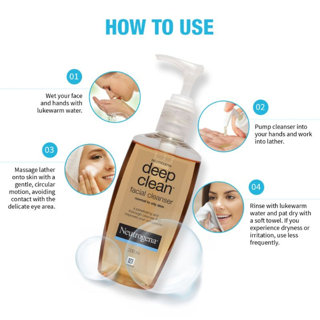 Neutrogena Deep Clean and Hyaluronic Acid Serum Combo | Grocsy