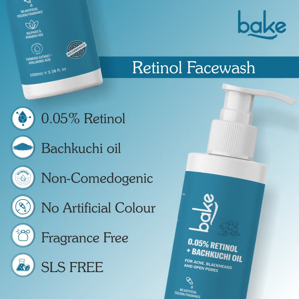 BAKE 0.05% Retinol Face Wash | Grocsy