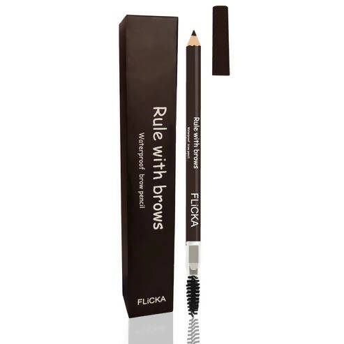 FLiCKA Rule with Brows Brow Pencil - Brown | Grocsy