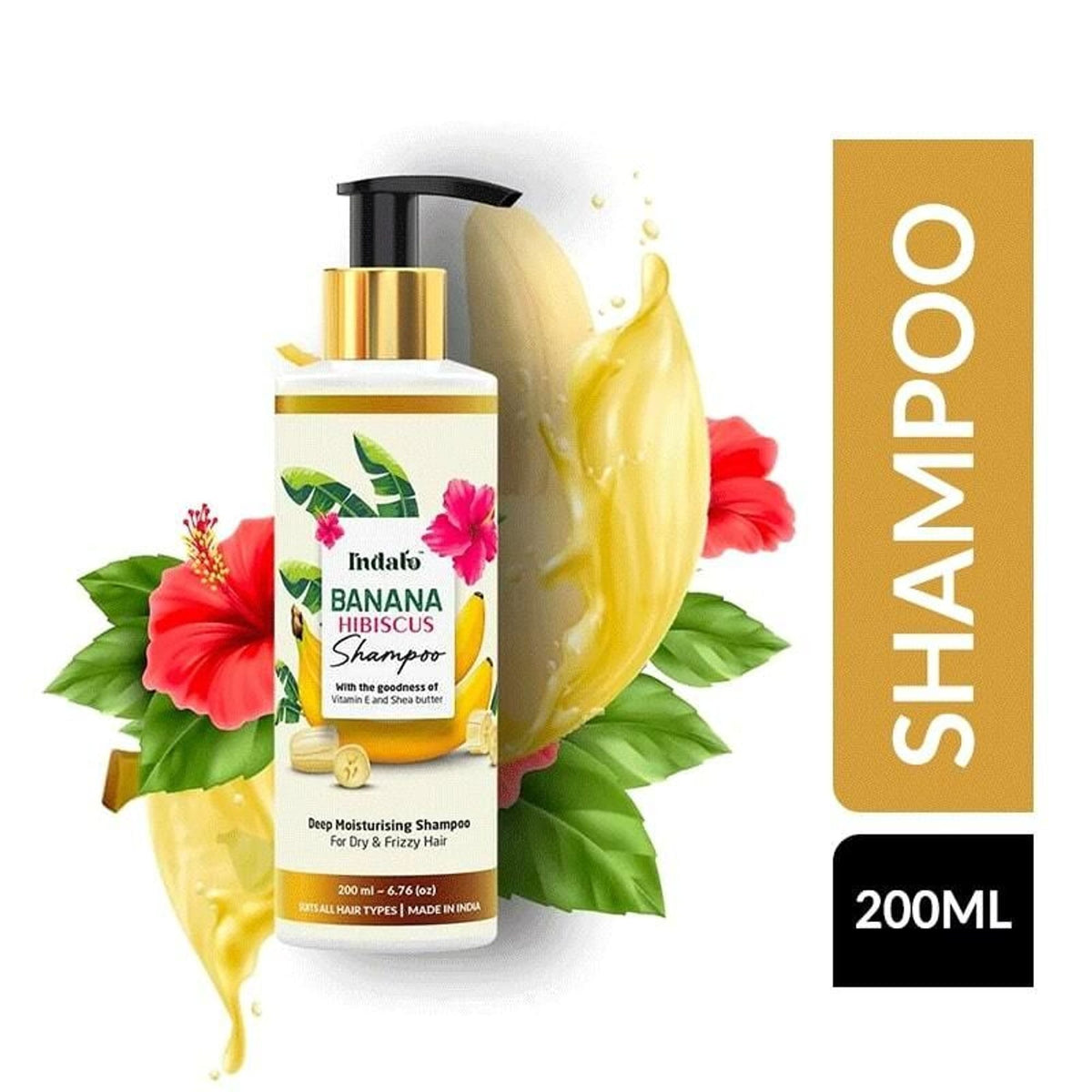 Indalo Banana Hibiscus Shampoo For Dry & Frizzy Hair | Grocsy