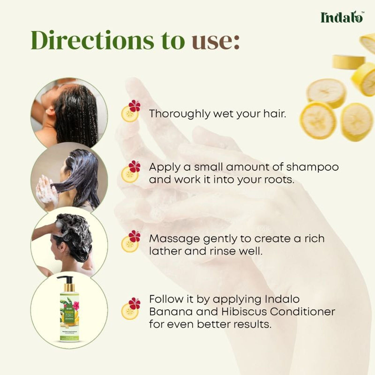 Indalo Banana Hibiscus Shampoo For Dry & Frizzy Hair | Grocsy