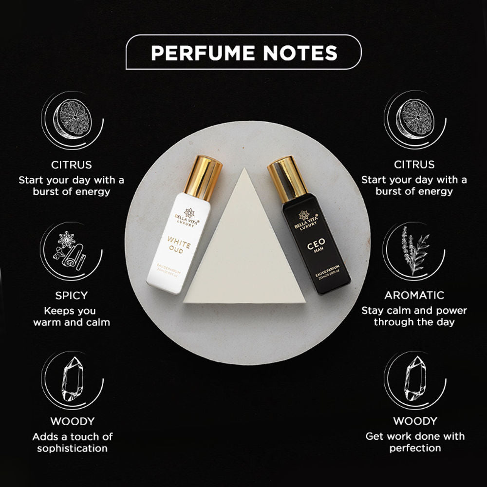 Bella Vita Light & Dark (CEO Man & White Oud) Perfume Combo | Grocsy