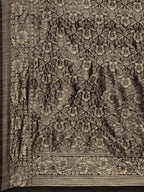 Saree Mall Black Floral Linen Blend Banarasi Saree | Grocsy