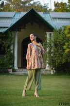 Women's Casual Fashionable Multi Mull Cotton co-ord set - Anya | Grocsy