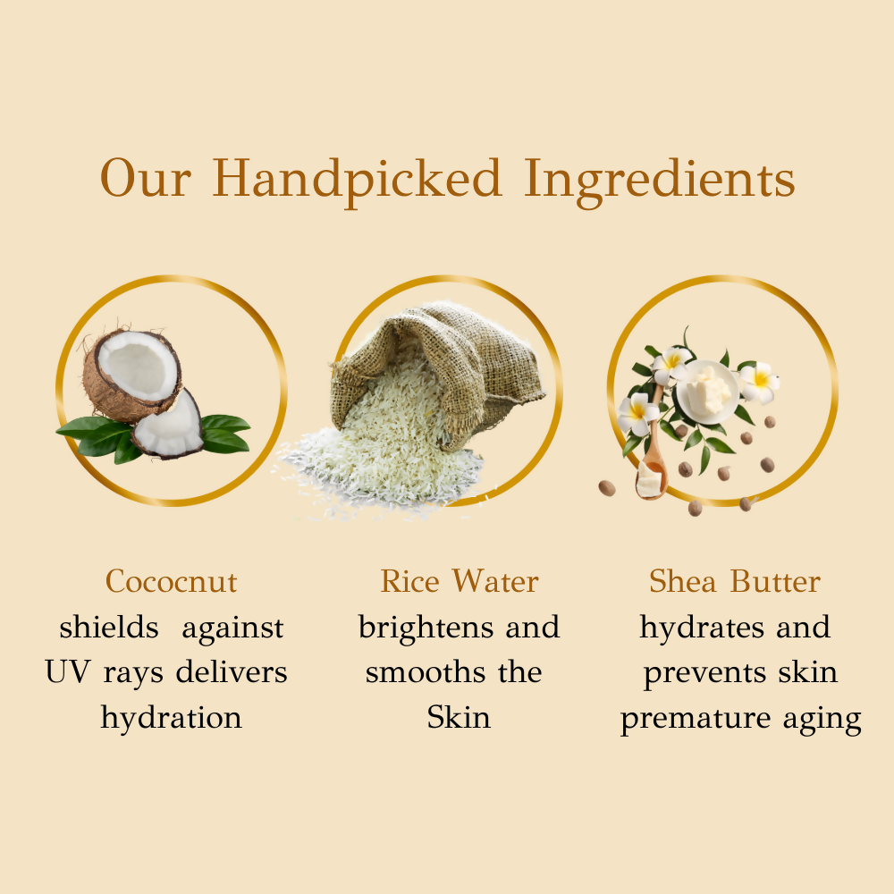 dBasic Sunscreen SPF50 PA+++ UVA/UVB, Blue Light Filter, Rice Water, Shea Butter & No White Cast | Grocsy