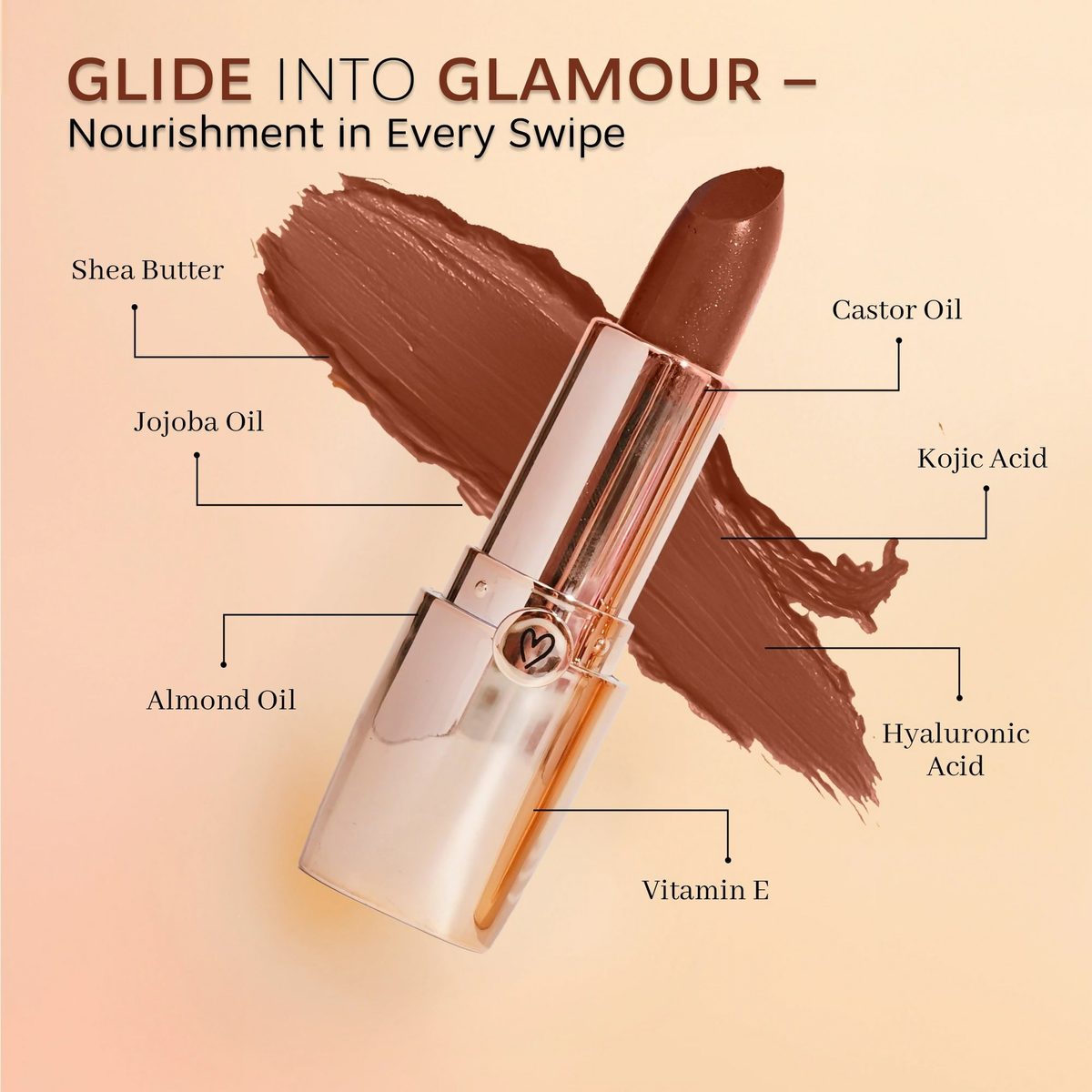 Dunamiss Carla Cinnamon Brown Satin Lipstick | Grocsy