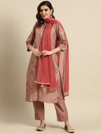 Sangria Women Floral Printed Regular Kurta With Trousers & With Dupatta | Grocsy