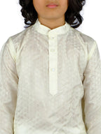 Sethukrishna Boys Cream-Coloured Kurti with Salwar | Grocsy