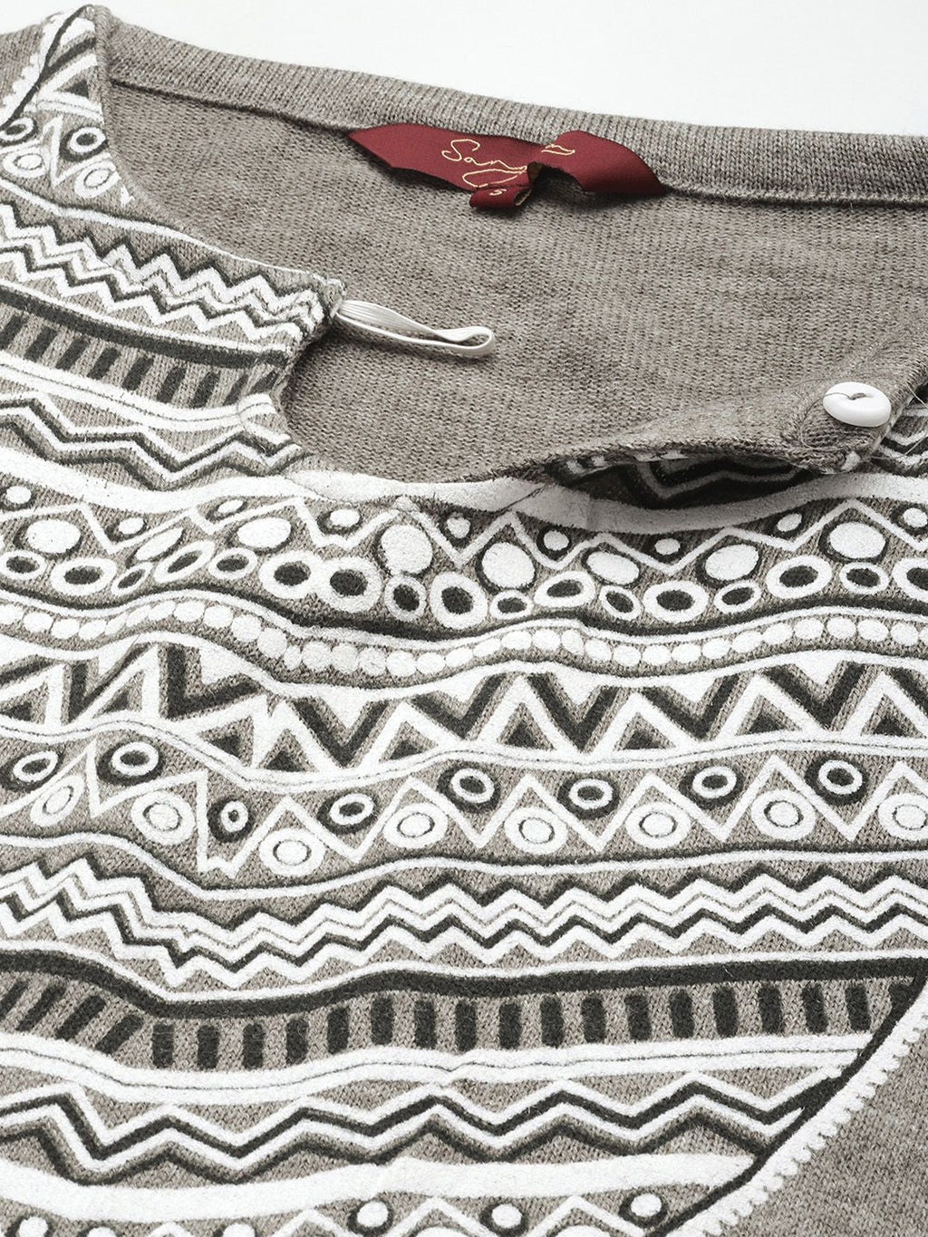 Sangria Printed Keyhole Neck Kurta with Trousers | Grocsy