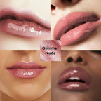 Makeup Revolution Shimmer Bomb Lip Gloss Infused With Vitamin E For Extra Nourishment - Glimmer Nude | Grocsy