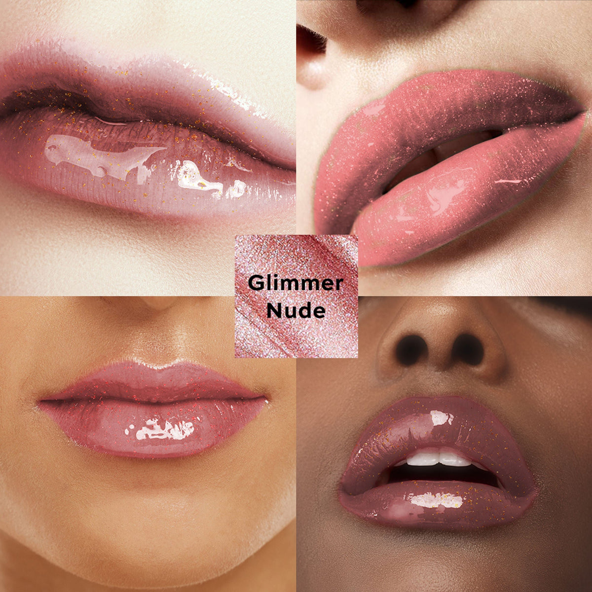 Makeup Revolution Shimmer Bomb Lip Gloss Infused With Vitamin E For Extra Nourishment - Glimmer Nude | Grocsy