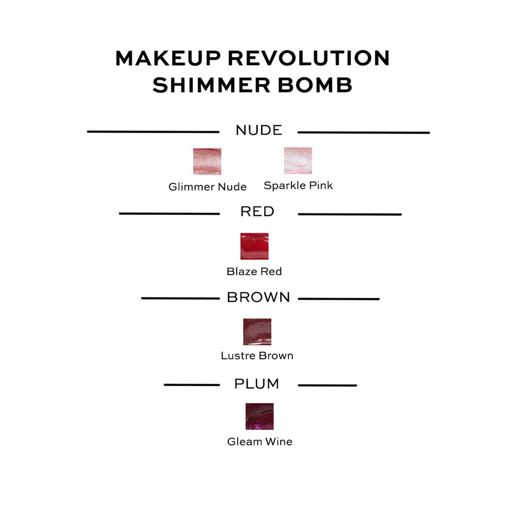 Makeup Revolution Shimmer Bomb Lip Gloss Infused With Vitamin E For Extra Nourishment - Glimmer Nude | Grocsy