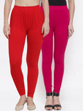 TAG 7 Women Pack Of 2 Solid Churidar-Length Leggings | Grocsy