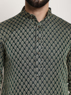 Sojanya Floral Printed Mandarin Collar Kurta With Churidar | Grocsy