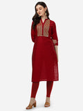 HERE&NOW Ethnic Motifs Yoke Design Kurta | Grocsy