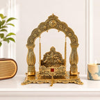 Chhariya Crafts Metal Laddu Gopal Krishna Swing Jhula for Janmashtami Pooja | Grocsy