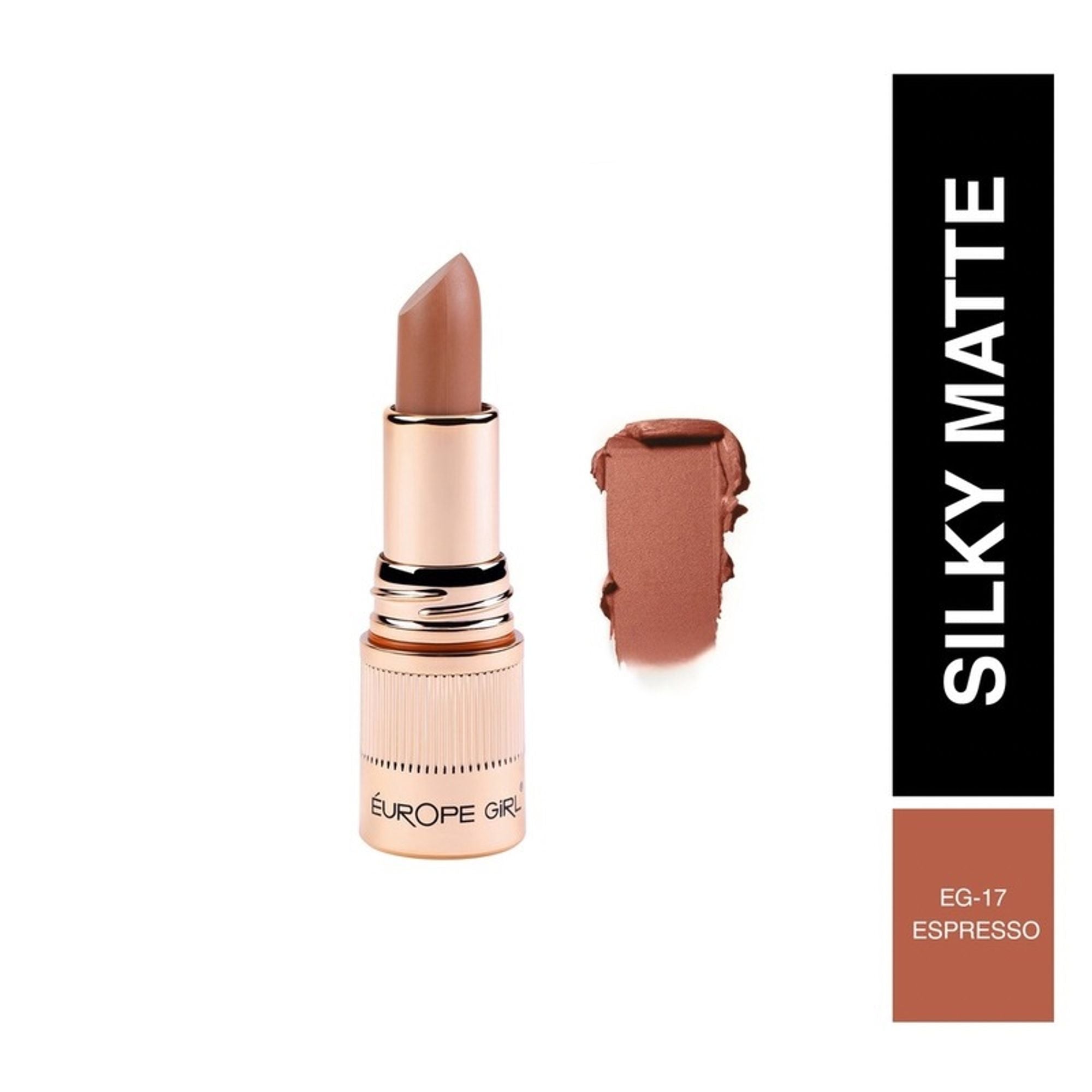 Europe Girl Silky Matte Lipstick - EG-17 Espresso | Grocsy