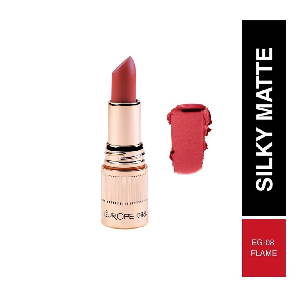 Europe Girl Silky Matte Lipstick - EG-08 Flame | Grocsy