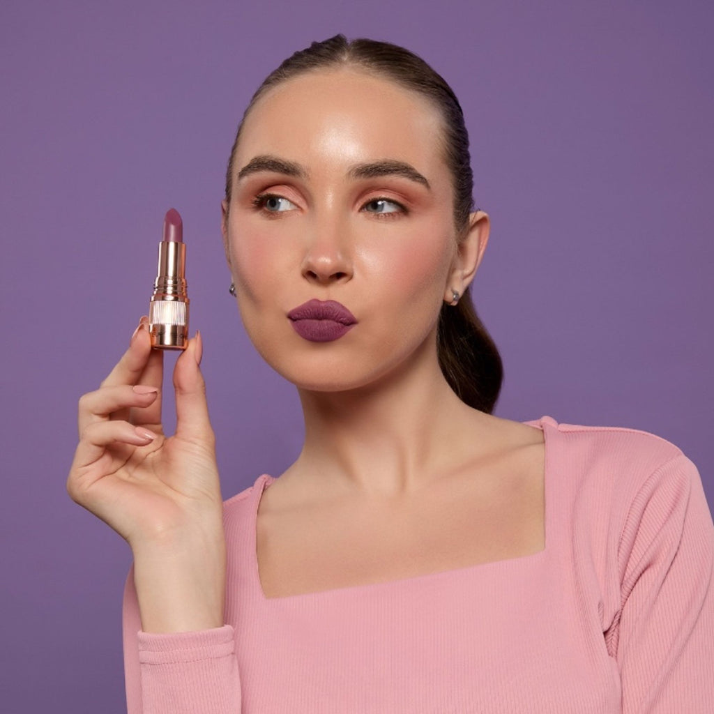 Europe Girl Silky Matte Lipstick - EG-02 Purple Petal | Grocsy
