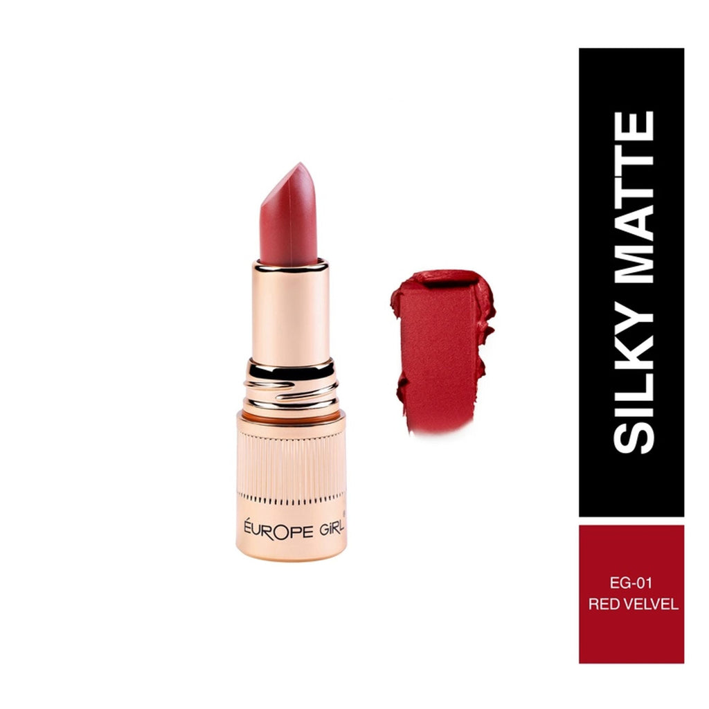 Europe Girl Silky Matte Lipstick - EG-01 Red Velvet | Grocsy
