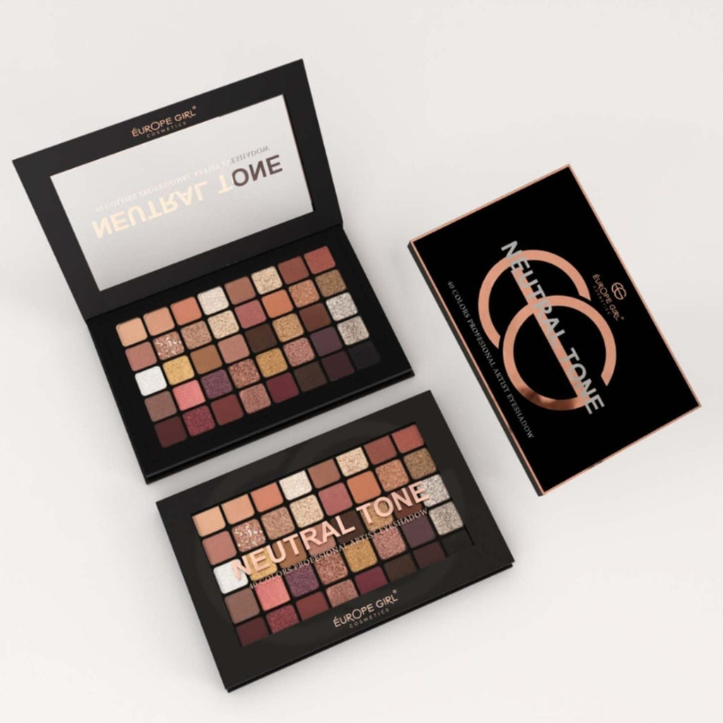 Europe Girl 40 Colour Eyeshadow Palette - Neutral Tone | Grocsy