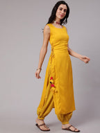 Aks Sleeveless High-Slit Kurta | Grocsy