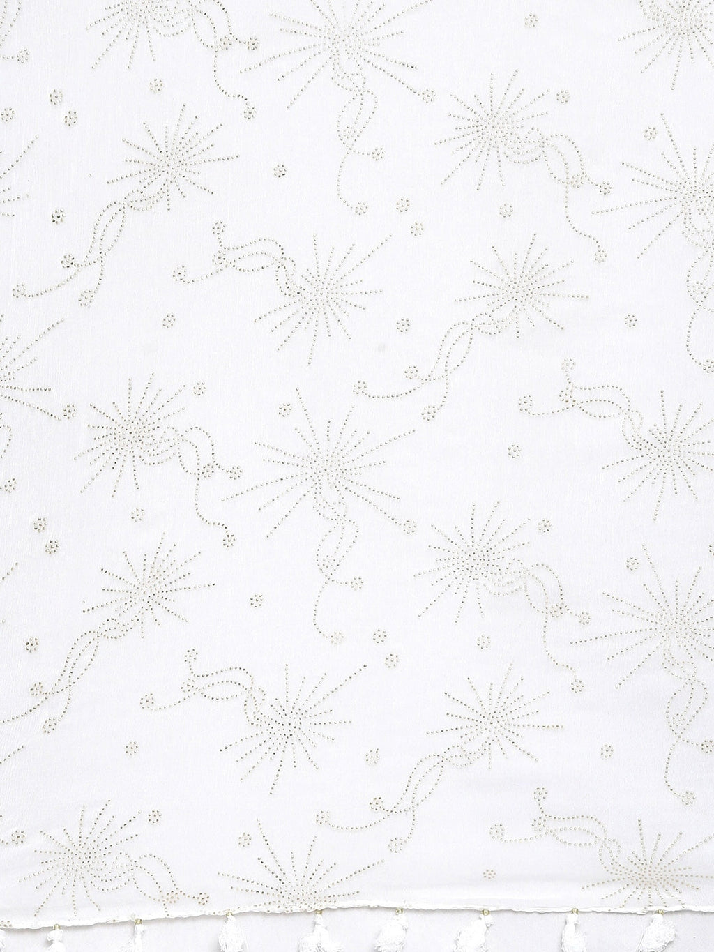 Souchii White & Gold Printed Dupatta | Grocsy