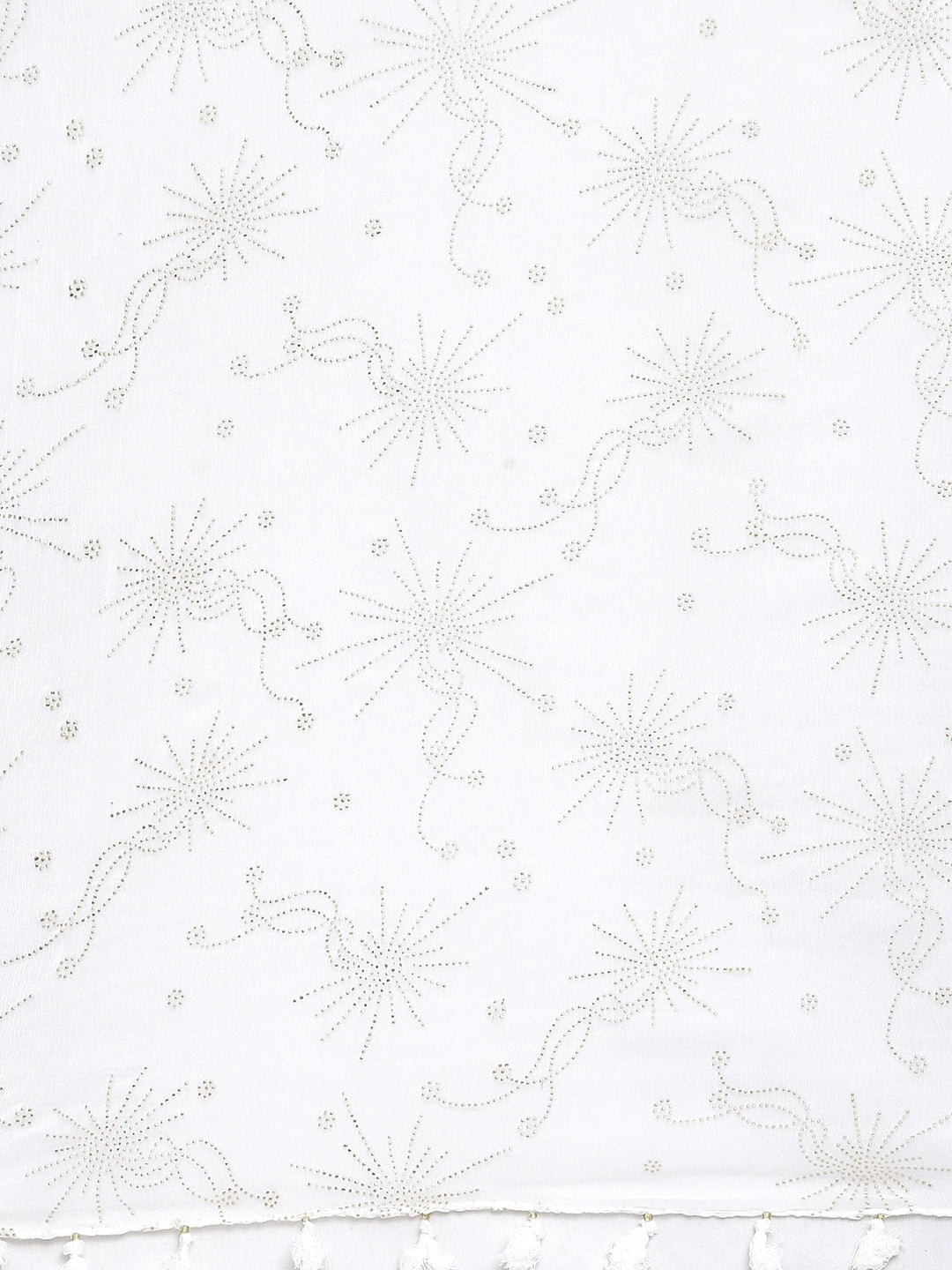 Souchii White & Gold Printed Dupatta | Grocsy