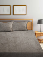 KLOTTHE 300 TC Woolen King Bedsheet with 2 Pillow Covers | Grocsy