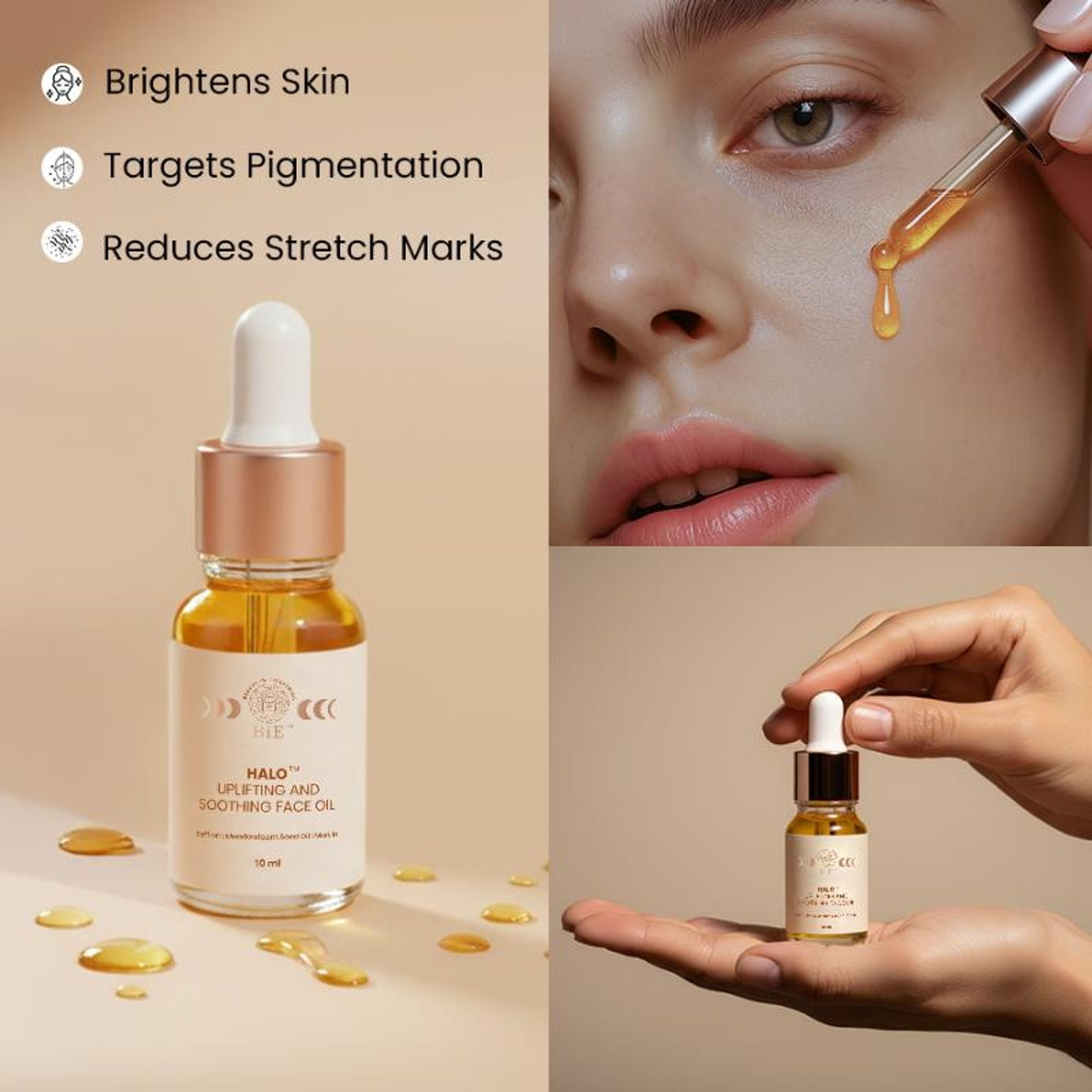 BiE Halo- Uplifting & Soothing Face Oil | Grocsy