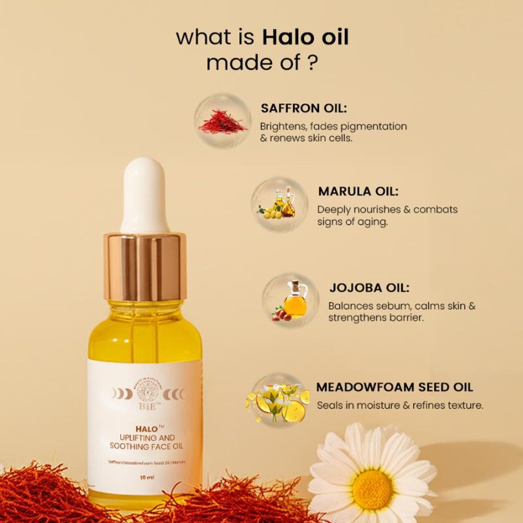 BiE Halo- Uplifting & Soothing Face Oil | Grocsy