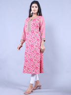 HERE&NOW Printed Straight Regular Fit Kurta | Grocsy
