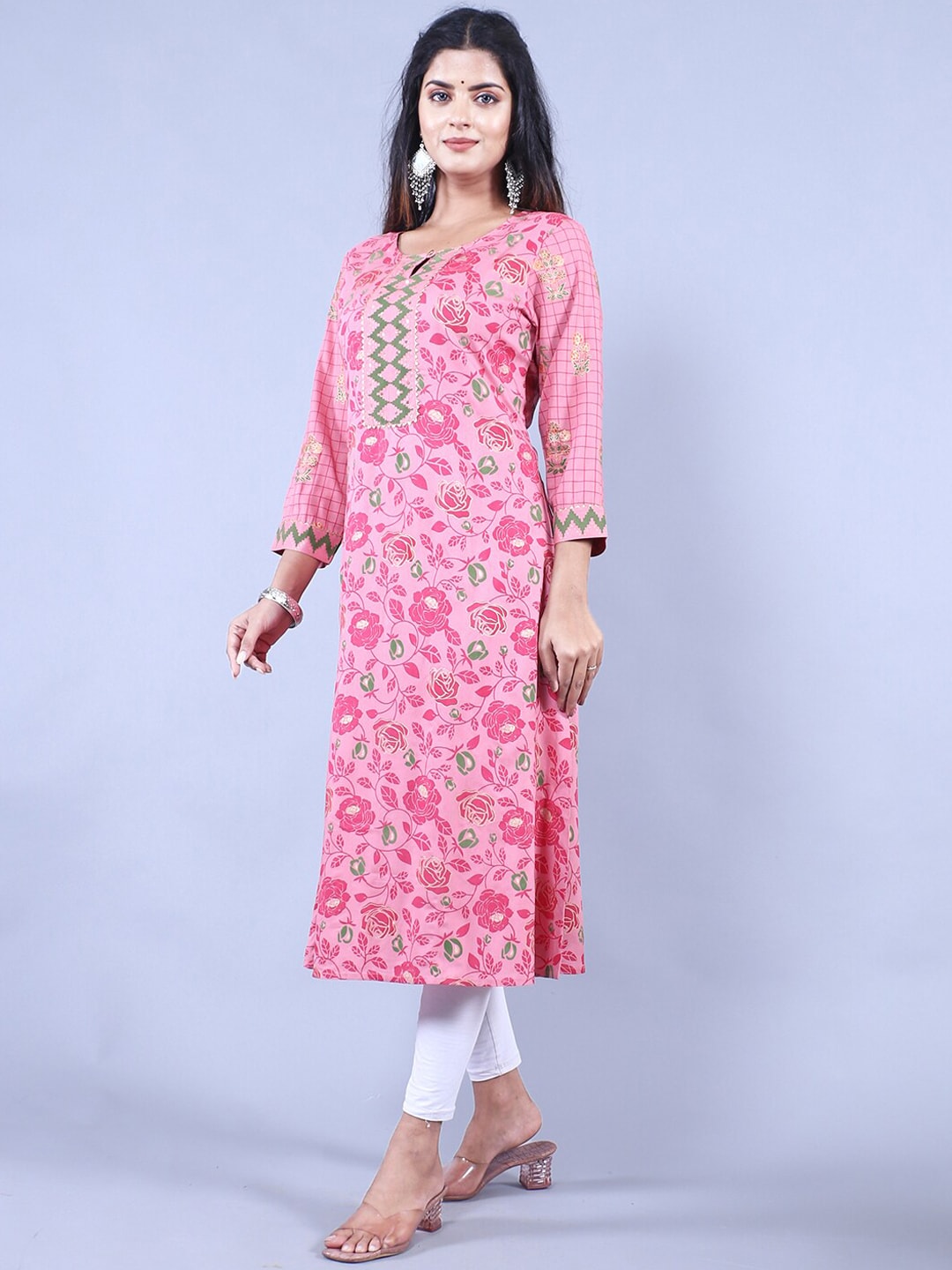 HERE&NOW Printed Straight Regular Fit Kurta | Grocsy