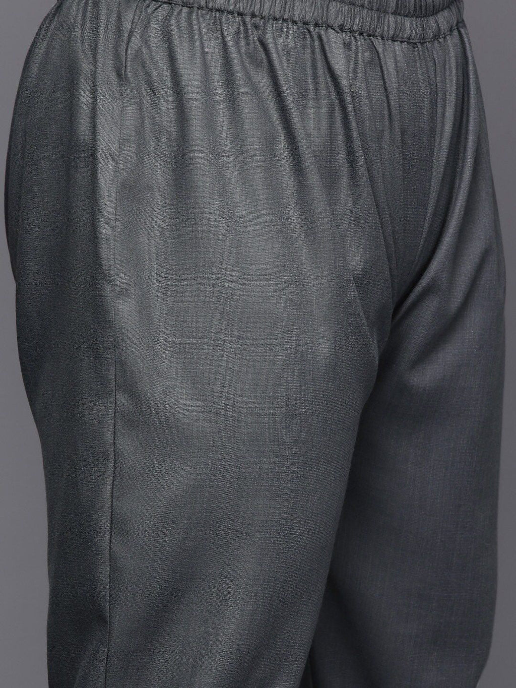 Sztori Long Sleeves V-Neck Cotton Regular Kurta with Trousers | Grocsy