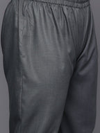 Sztori Long Sleeves V-Neck Cotton Regular Kurta with Trousers | Grocsy