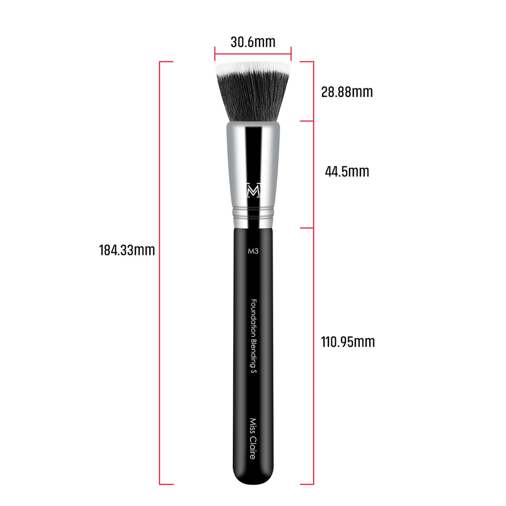 Miss Claire M3 - Foundation Blending Brush (S) - Chrome | Grocsy