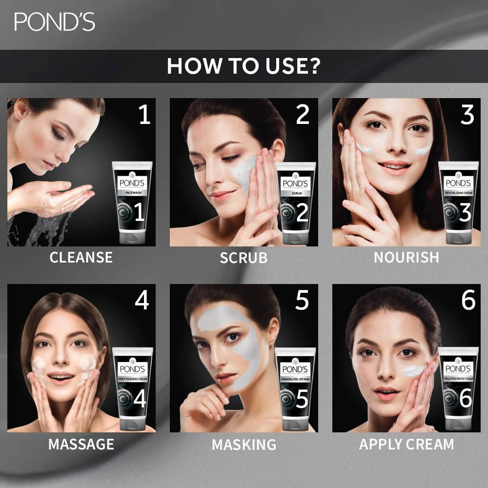 Ponds Charcoal Anti-pollution Home Facial Kit | Grocsy