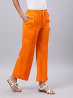 Souchii Orange Liva Palazzos | Grocsy