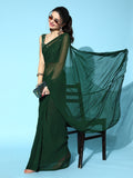 Saree Mall Green Saree | Grocsy