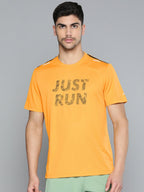 Alcis Men Typography Printed Anti Static Slim Fit Sports T-shirt | Grocsy