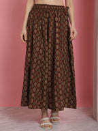 TAG 7 Floral Printed Flared Pure Cotton Ethnic Palazzos | Grocsy