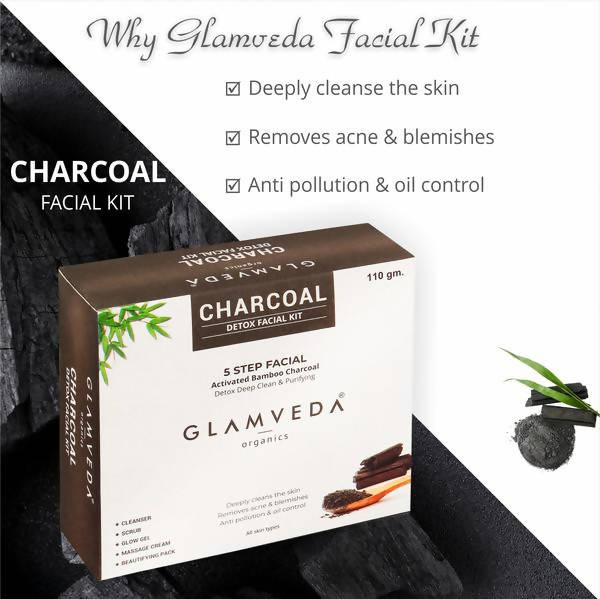 Glamveda Charcoal Purifying & Detox Facial Kit | Grocsy